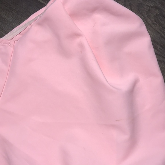 Pretty Little Thing Plus Dusty Pink Woven Puff Sleeve Bodysuit - Picture 8 of 11